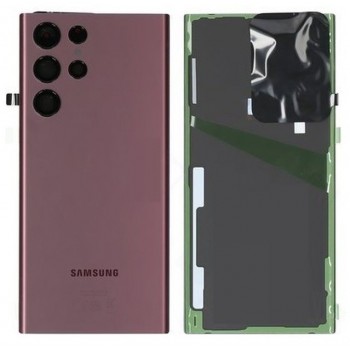 Back cover for Samsung S908 S22 Ultra Burgundy original (service pack)