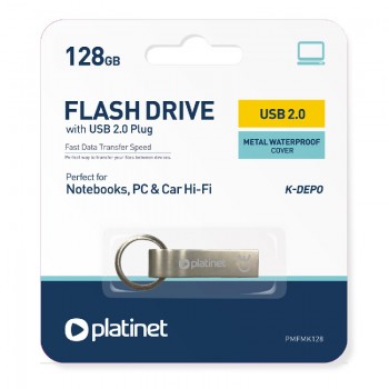 Atmintinė Platinet Metal Waterproof 128GB USB 2.0