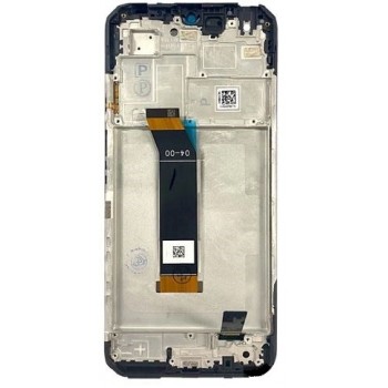 Ekranas Xiaomi Poco M4 5G/Poco M5 4G/Redmi 10 5G/Redmi Note 11E 5G su lietimui jautriu stikliuku ir rėmeliu Black originalus (service pack)