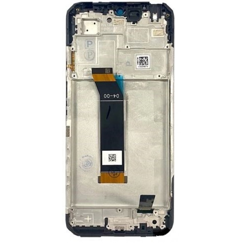 Ekranas Xiaomi Poco M4 5G/Poco M5 4G/Redmi 10 5G/Redmi Note 11E 5G su lietimui jautriu stikliuku ir rėmeliu Black originalus (service pack)