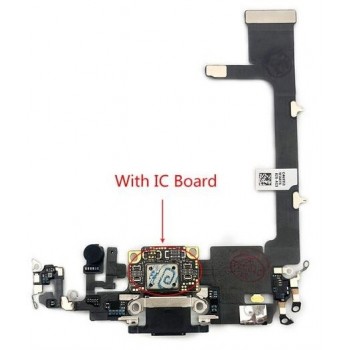 Flex for iPhone 11 Pro for charging connector with microphone Space Grey (with IC) ORG