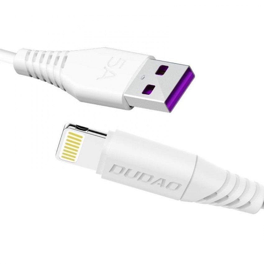USB cable Dudao lightning 1m (5A) white