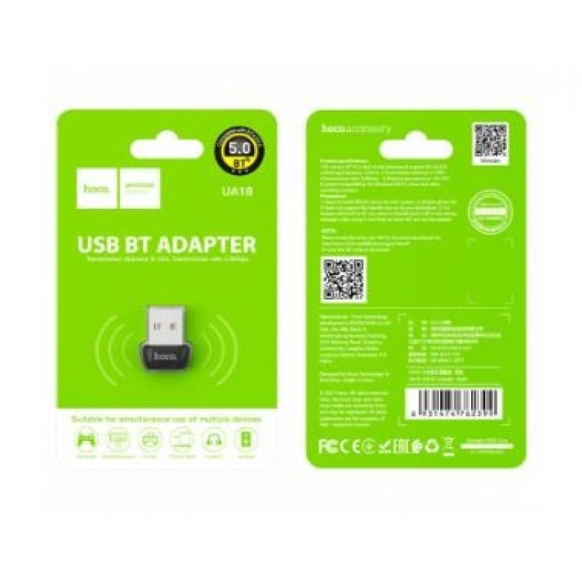 Adapter HOCO (UA18) Bluetooth 5.0 USB black