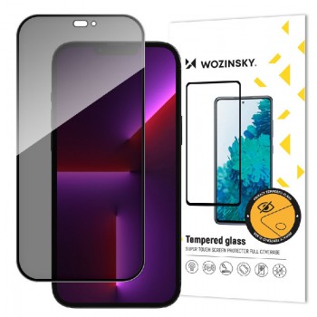 Screen protection glass "Wozinsky Privacy 5D Full Glue" Apple iPhone 14 Pro Max case-friendly Anti Spy
