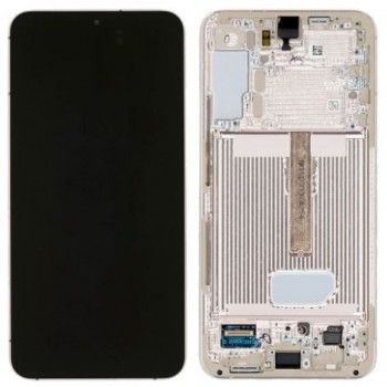LCD screen Samsung S906 S22 Plus with touch screen and frame Violet original (service pack)