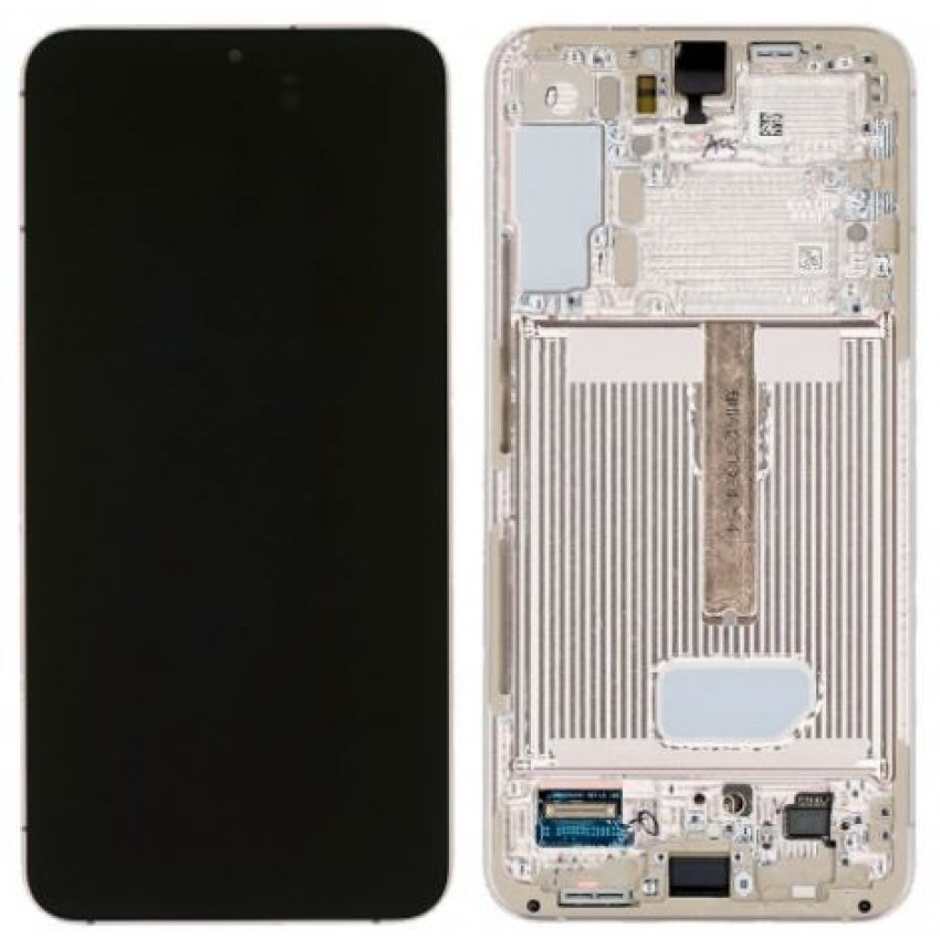 LCD screen Samsung S906 S22 Plus with touch screen and frame Violet original (service pack)