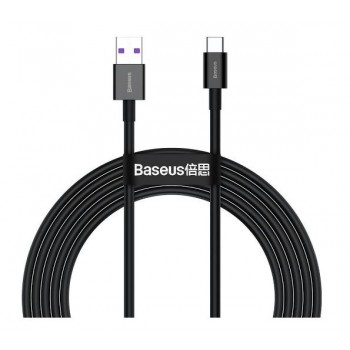 USB cable Baseus (CATYS-A01) (Type-C) (6A) juodas 2M