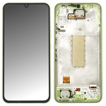 LCD screen Samsung A346 A34 5G 2023 with touch screen and frame Lime original (service pack)
