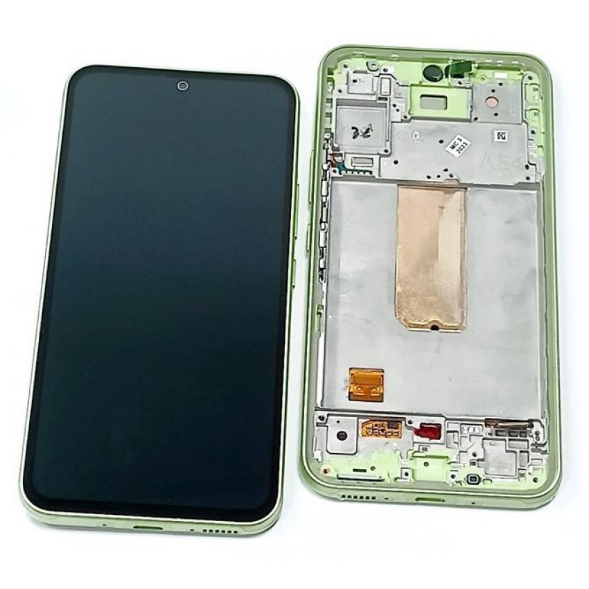 LCD screen Samsung A546 A54 5G 2023 with touch screen and frame Lime original (service pack)