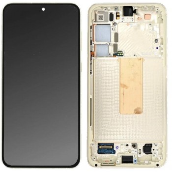LCD screen Samsung S916 S23+ 5G with touch screen and frame Cream original (service pack)