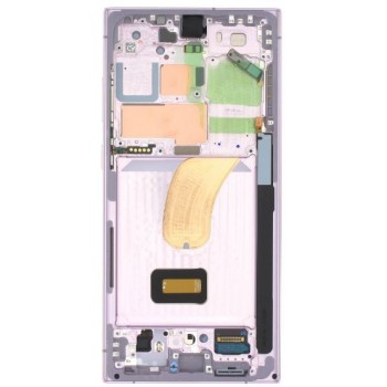 LCD screen Samsung S918 S23 Ultra 5G with touch screen and frame Lavender original (service pack)