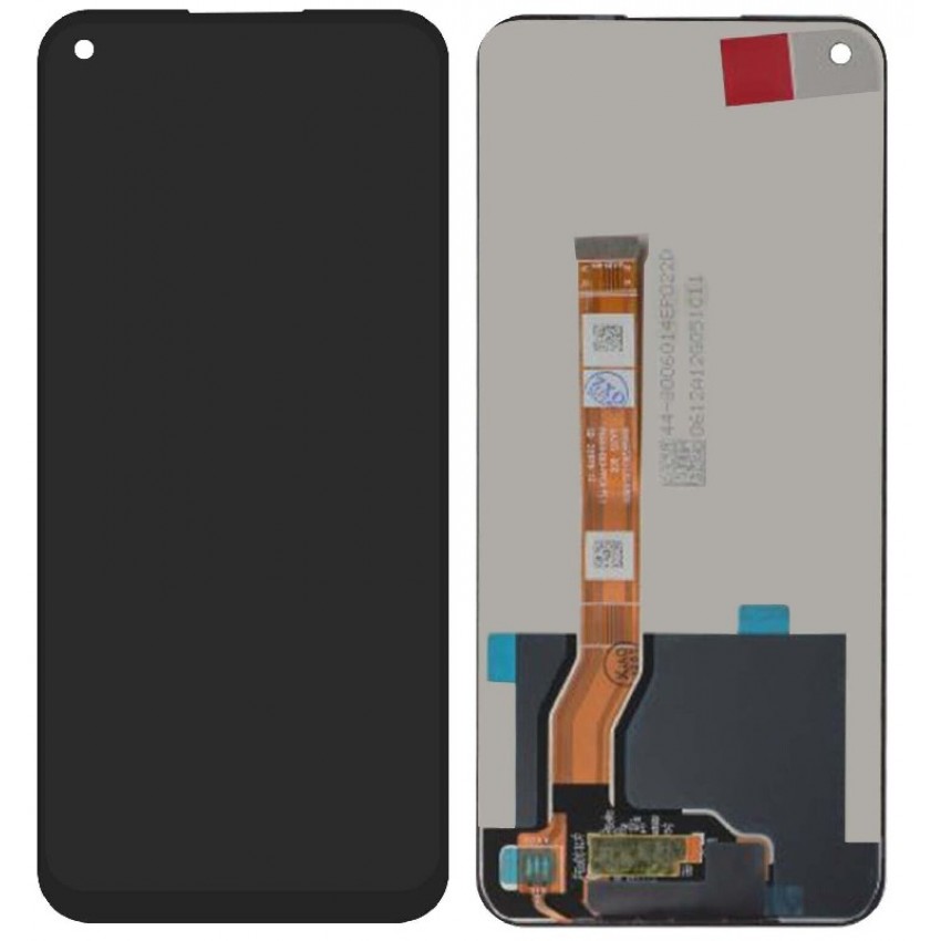 Ekranas Oppo A76/A36 4G (2022) su lietimui jautriu stikliuku Black ORG