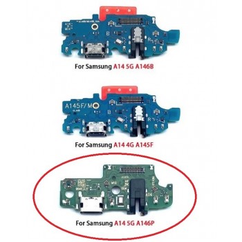 Flex Samsung A146P A14 5G 2023 for plugin, microphone, headphone connector original (service pack)