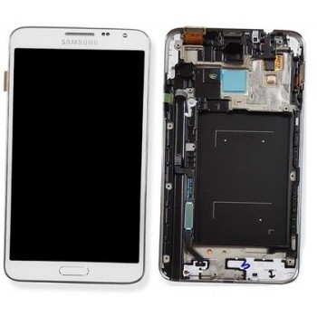 LCD screen Samsung N7505 Note 3 Neo with touch screen and frame White original (service pack)