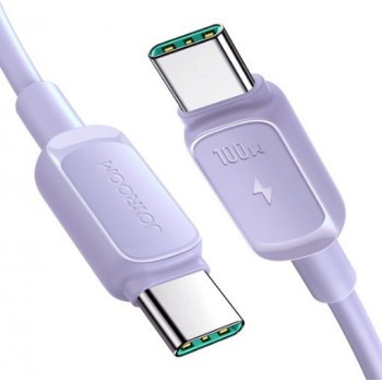 USB cable JOYROOM (S-CC100A14) "USB-C (Type-C) to USB-C (Type-C)" (100W 1.2m) purple