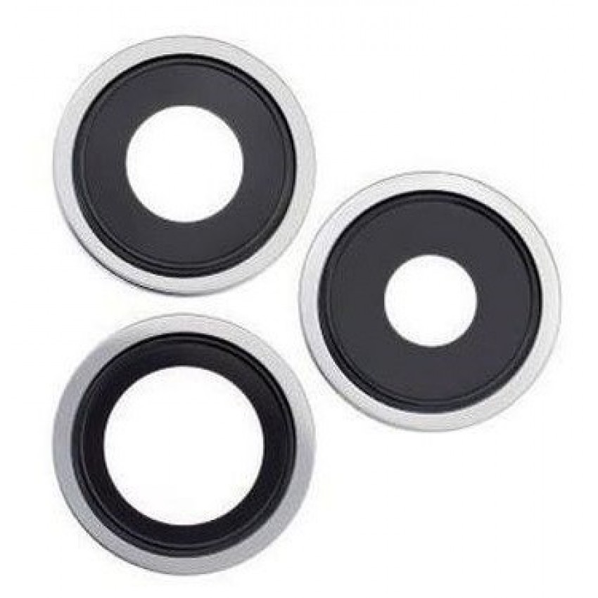 iPhone 14 Pro/14 Pro Max lens for camera with frame Silver (3pcs) ORG