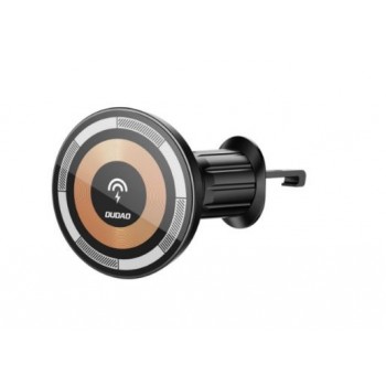 Belaidis automobilinis įkroviklis-laikiklis Dudao (F12MAX) Magnetic (MagSafe 15W) tvirtinamas ant ventiliacijos grotelių juodas