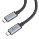 USB kabelis Hoco US06 USB3.2 100W Type-C 1.0m melns