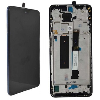 LCD screen Xiaomi Mi 10T Lite 5G with touch screen with frame Atlantic Blue original (service pack)