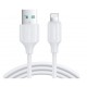 USB kabelis Joyroom S-UL012A9 USB to Lightning 2.4A 1.0m balts