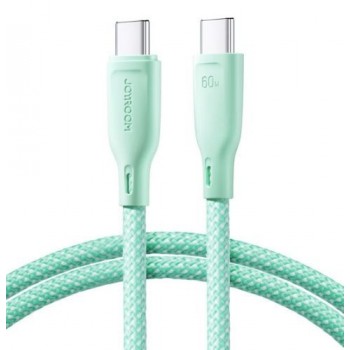 USB cable JOYROOM (SA34-CC3) "USB-C (Type-C) to USB-C (Type-C)" (60W 1m) green