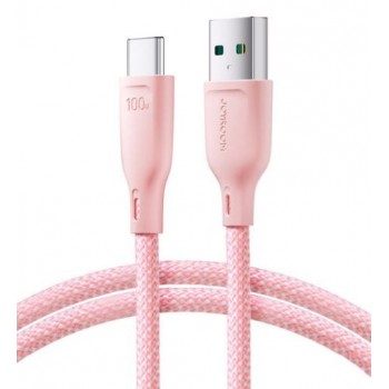 USB cable JOYROOM (SA34-AC6) type-C (100W 3A) 1m pink