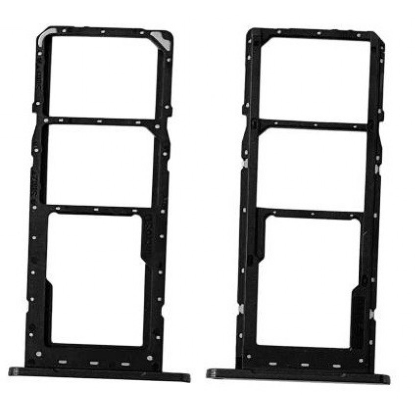 SIM card holder Samsung A14 4G A145 Black original (service pack)
