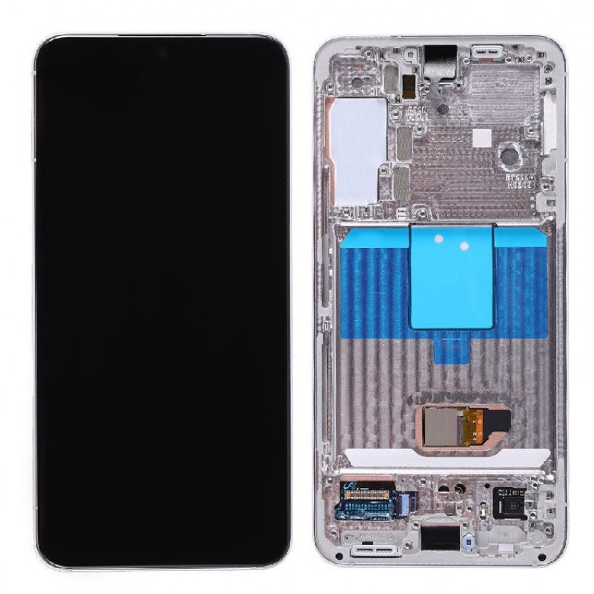 Дисплей Samsung S901 S22 5G с сенсорным экраном и рамкой White оригинал (service pack)