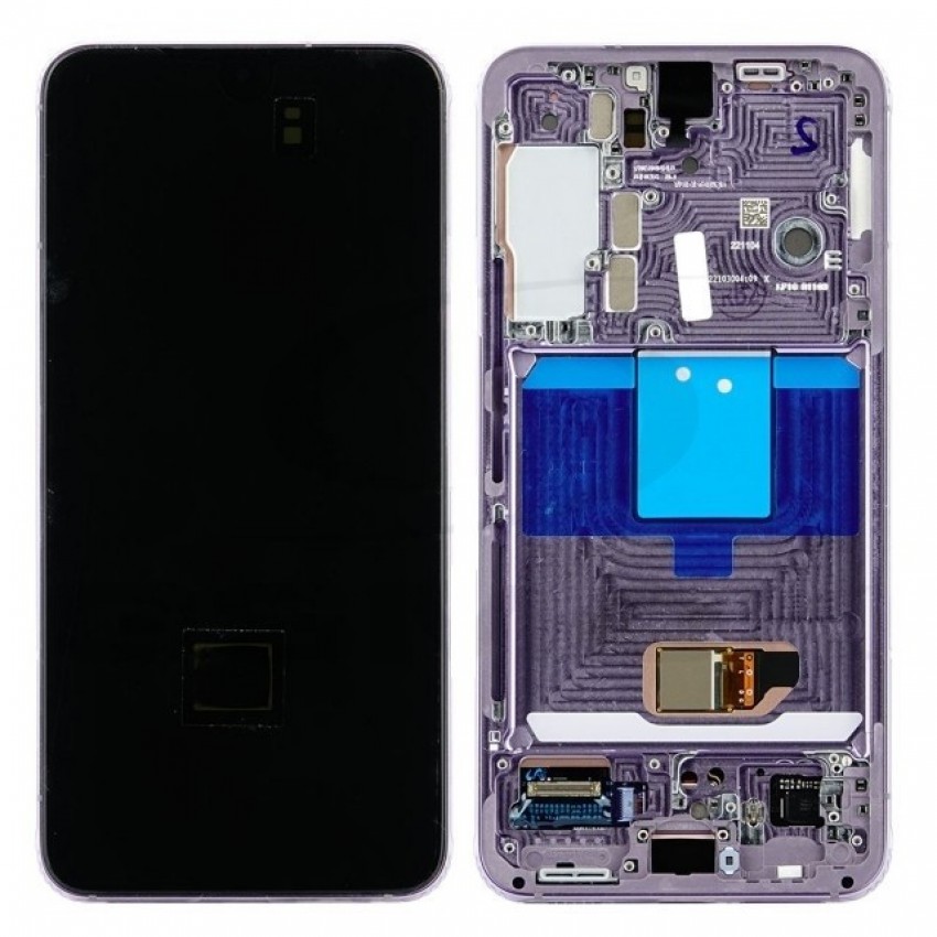 Дисплей Samsung S901 S22 5G с сенсорным экраном и рамкой Purple оригинал (service pack)