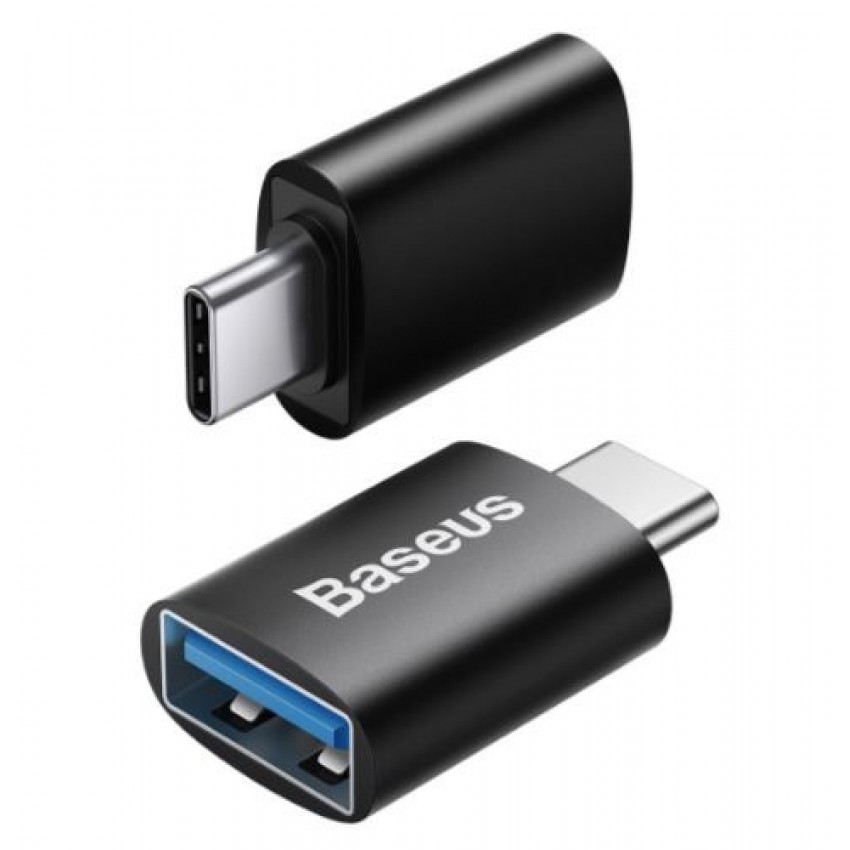 Parveidotājs Baseus Ingenuity Series Type-C to USB-A3.1 OTG melns ZJJQ000001