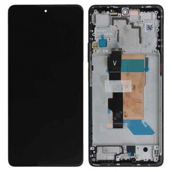 Ekranas Xiaomi Poco F5 5G su lietimui jautriu stikliuku ir rėmeliu Black originalus (service pack)