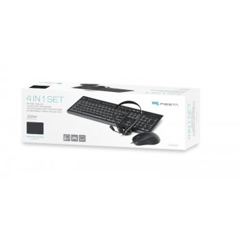 FIESTA SET 4in1 (wired keyboard; mouse; pad; HF)