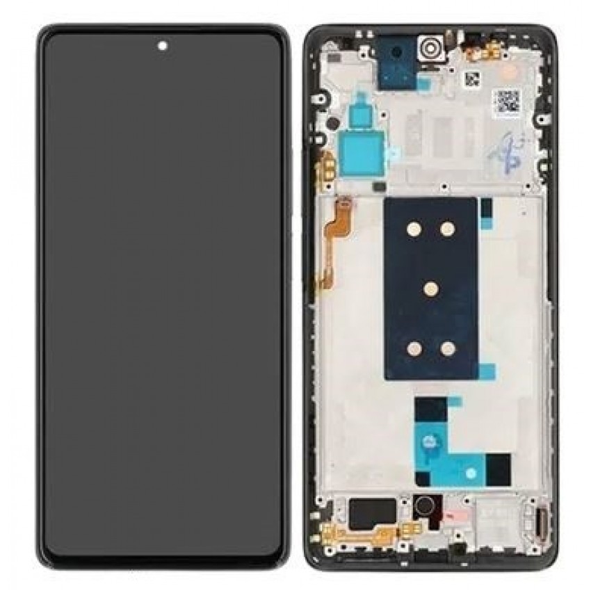 Ekranas Xiaomi 11T 5G/11T Pro 5G su lietimui jautriu stikliuku ir rėmeliu Meteorite Grey ORG