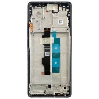 Ekranas Xiaomi Poco M6 Pro 4G su lietimui jautriu stikliuku ir rėmeliu Black originalus (service pack)
