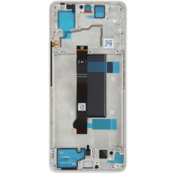 Ekranas Xiaomi Poco X6 5G su lietimui jautriu stikliuku ir rėmeliu White (compatible with Redmi Note 13 Pro 5G) originalus (service pack)