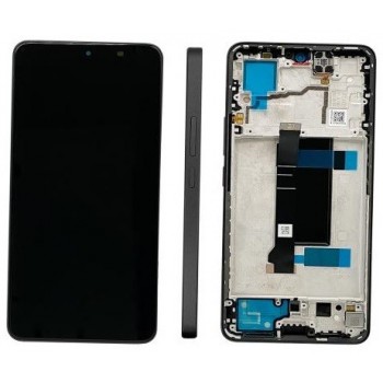 Ekranas Xiaomi Redmi Note 13 Pro 5G su lietimui jautriu stikliuku ir rėmeliu Midnight Black (compatible with Poco X6 5G) originalus (service pack)