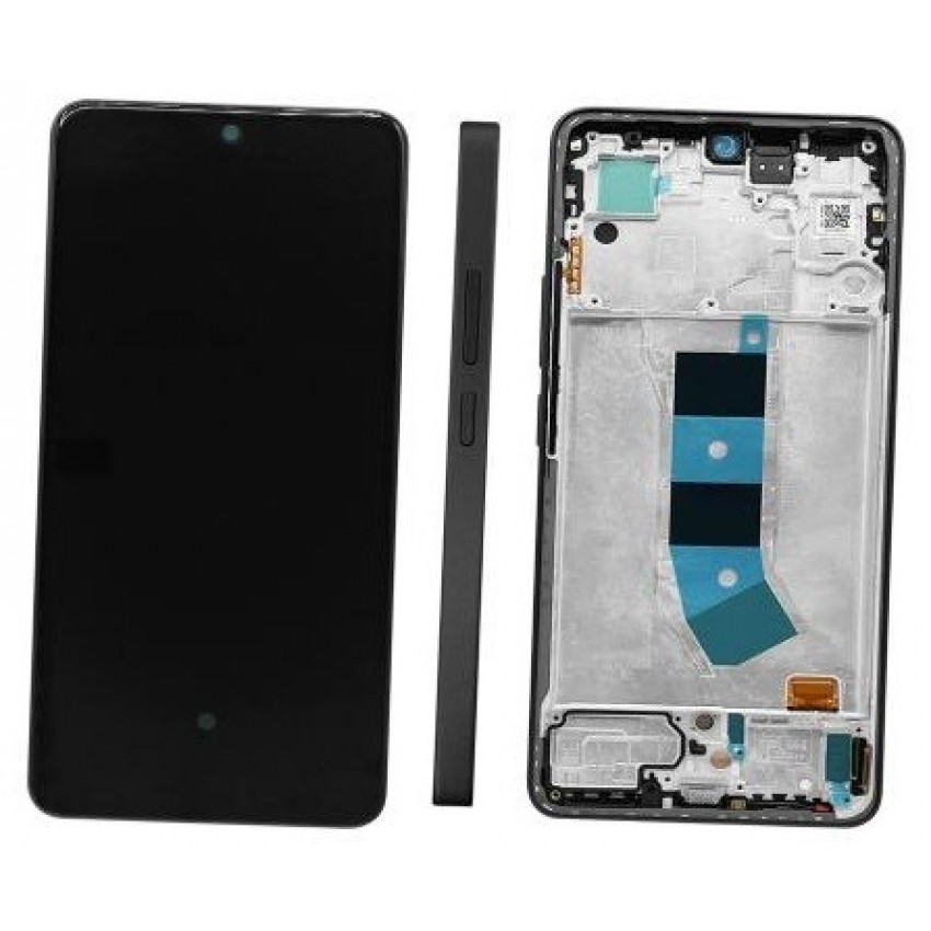 LCD screen Xiaomi Redmi Note 13 4G with touch screen with frame Midnight Black original (service pack)