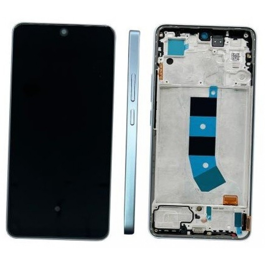 LCD screen Xiaomi Redmi Note 13 4G with touch screen with frame Ice Blue original (service pack)