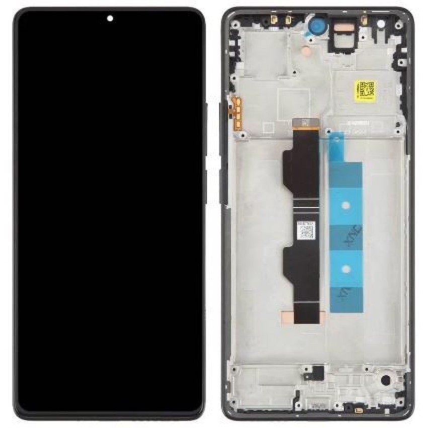 Ekranas Xiaomi Redmi Note 13 Pro 4G/Xiaomi Poco M6 Pro 4G su lietimui jautriu stikliuku ir rėmeliu Midnight Black originalus (service pack)