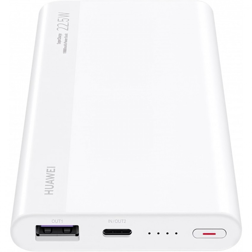 External battery Huawei SuperCharge 10000mAh (USB-C; MicroUSB; QC + PD 22.5W) White