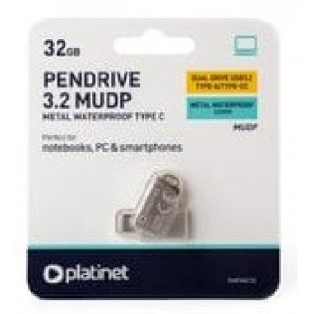 Memory usb drive Platinet Metal UDP 32GB USB 3.2 + Type-C