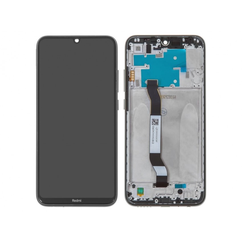 Ekranas Xiaomi Redmi Note 8/Note 8 2021 su lietimui jautriu stikliuku ir rėmeliu Black ORG