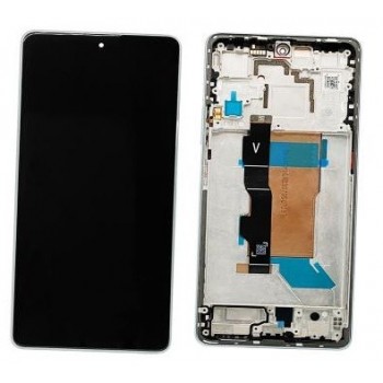 Ekranas Xiaomi Poco F5 5G su lietimui jautriu stikliuku ir rėmeliu Blue OLED