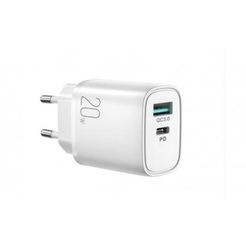 Įkroviklis JOYROOM (L-QP2011) (1xUSB-C;1xUSB 3A 20W) baltas