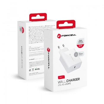 Charger Forcell (1xUSB-C 3A 45W) white