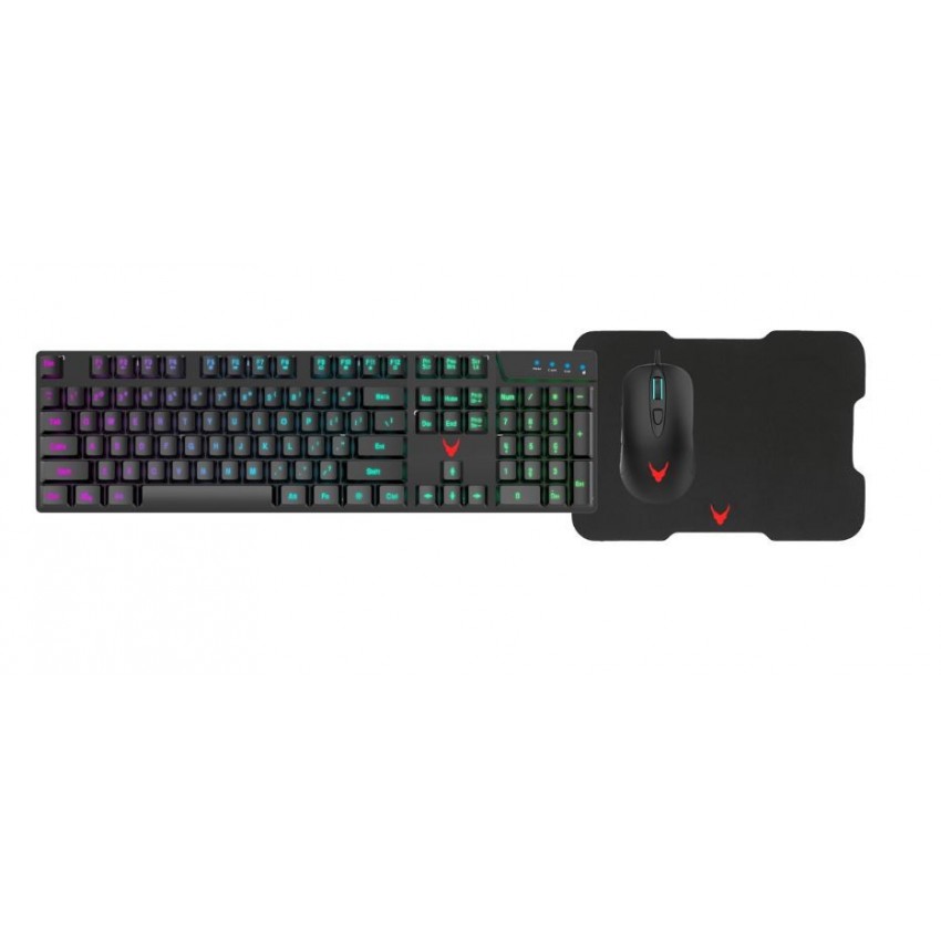 Varr Gaming Set (VSETKMP01) (klaviatūra; pelė; kilimėlis) RGB