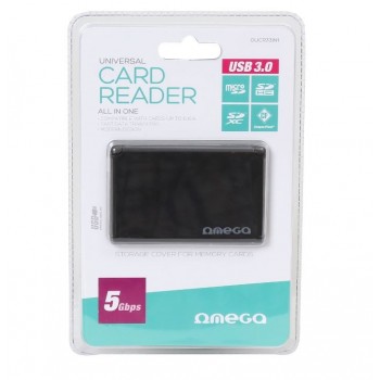 Card reader Omega (OUCR33IN1) (microSDHC,SDHC,SDXC USB 3.0) black