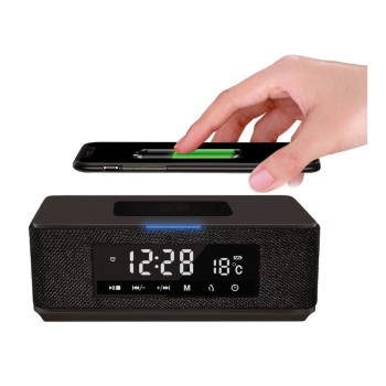 Bluetooth portable speaker OMEGA (PMGQ15B) (wireless charging function) black