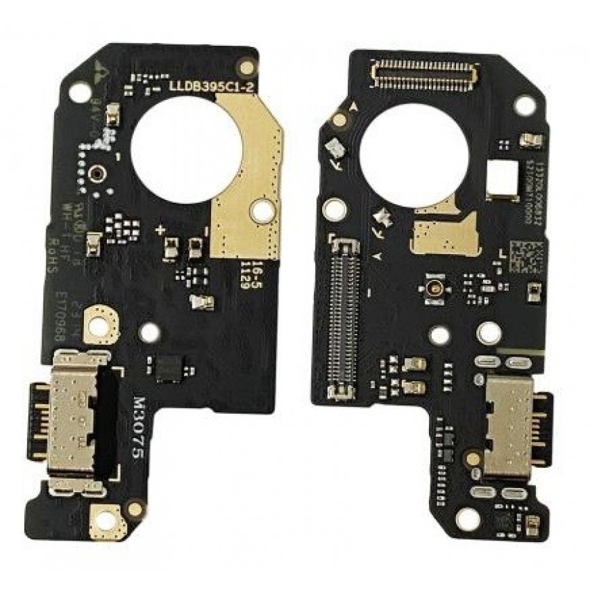Lanksčioji jungtis Xiaomi Redmi Note 12 4G įkrovimo kontakto ir mikrofonu, SIM kortelės kontaktu originalus (service pack)