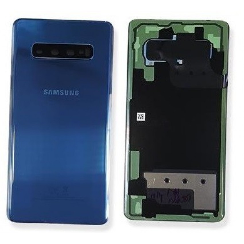 Задняя крышка Samsung G975 S10+ синяя (Prism Blue) оригинал (service pack)